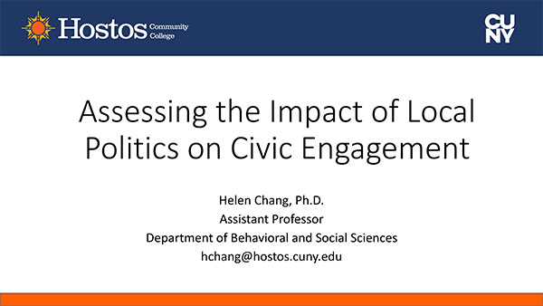 Assessing the Impact of Local Politics on Civic Engagement