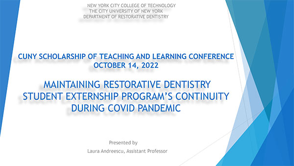 Maintaining Restorative Dentistry Student Externship Program's Continuity During COVID Pandemic